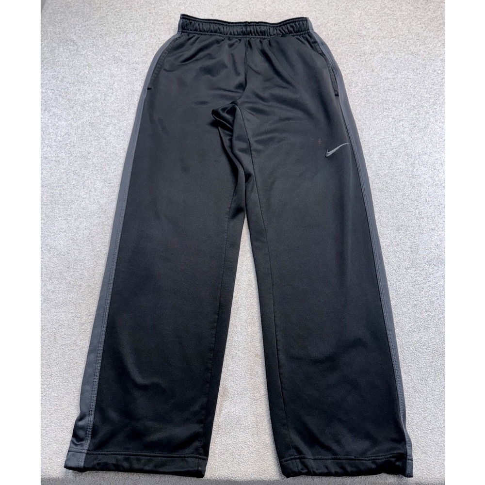 Nike Therma-FIT Mens S Black Fleece Athletic Pants Straight Leg Swoosh Active